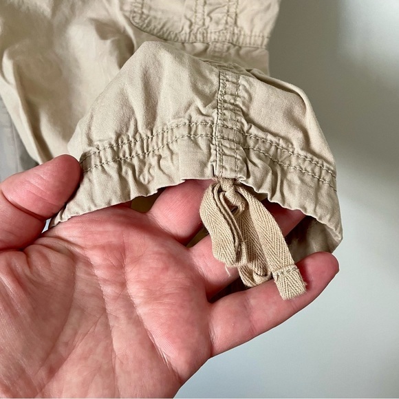 Vintage Y2K Cargo Cropped Capri Khaki Pants Size 14 - Picture 3 of 5